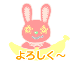Button rabbit. sticker #11689657