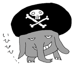 small elephant mamezou sticker #11691926