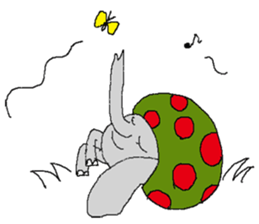 small elephant mamezou sticker #11691929