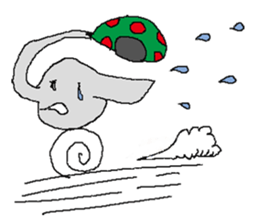 small elephant mamezou sticker #11691930