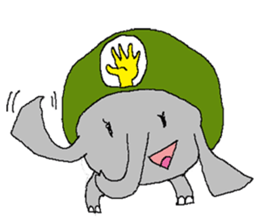 small elephant mamezou sticker #11691932