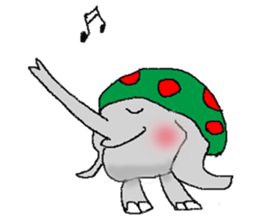 small elephant mamezou sticker #11691934