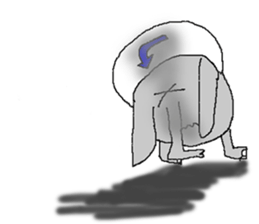 small elephant mamezou sticker #11691936