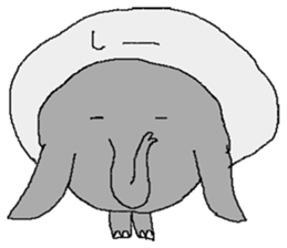 small elephant mamezou sticker #11691937