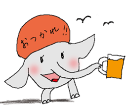 small elephant mamezou sticker #11691939