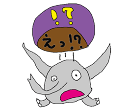 small elephant mamezou sticker #11691940