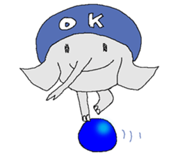 small elephant mamezou sticker #11691946