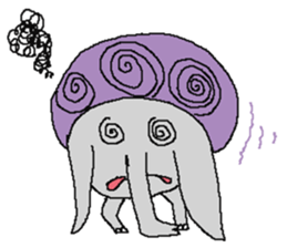 small elephant mamezou sticker #11691949