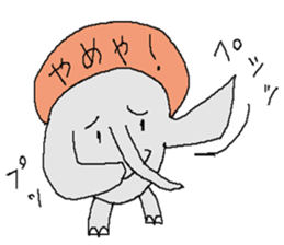 small elephant mamezou sticker #11691952