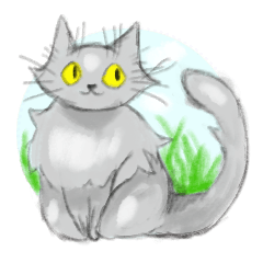 simple and natural cat sticker