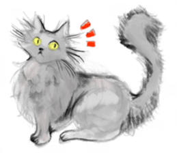 simple and natural cat sticker sticker #11692400