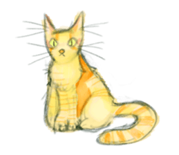 simple and natural cat sticker sticker #11692402