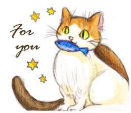 simple and natural cat sticker sticker #11692414