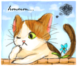 simple and natural cat sticker sticker #11692423