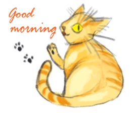 simple and natural cat sticker sticker #11692424