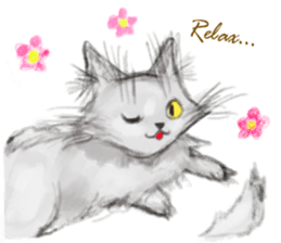 simple and natural cat sticker sticker #11692428