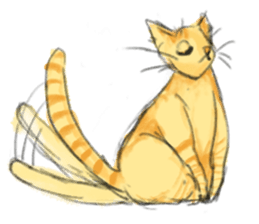 simple and natural cat sticker sticker #11692430