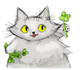 simple and natural cat sticker sticker #11692431