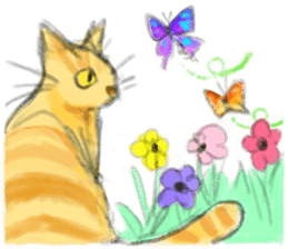 simple and natural cat sticker sticker #11692438