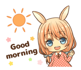 bunny ears girl sticker #11692760
