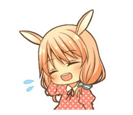 bunny ears girl sticker #11692761