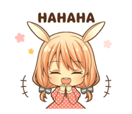 bunny ears girl sticker #11692762
