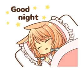 bunny ears girl sticker #11692764