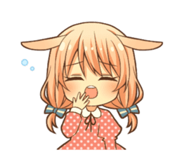 bunny ears girl sticker #11692765