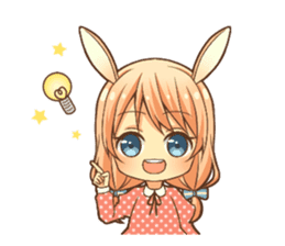 bunny ears girl sticker #11692769