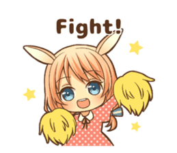 bunny ears girl sticker #11692770