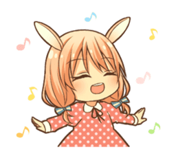 bunny ears girl sticker #11692771