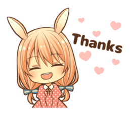 bunny ears girl sticker #11692772