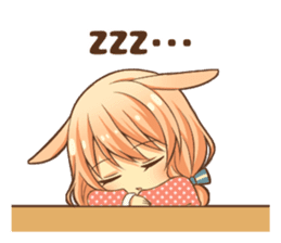 bunny ears girl sticker #11692774