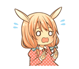bunny ears girl sticker #11692778