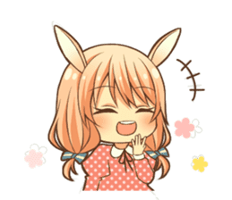 bunny ears girl sticker #11692781