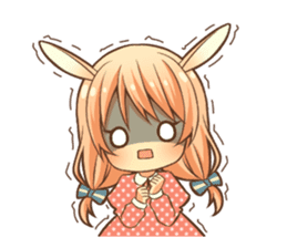 bunny ears girl sticker #11692782