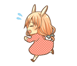 bunny ears girl sticker #11692783