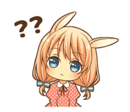 bunny ears girl sticker #11692784