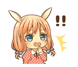 bunny ears girl sticker #11692785