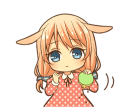 bunny ears girl sticker #11692786
