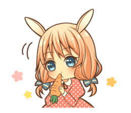 bunny ears girl sticker #11692787