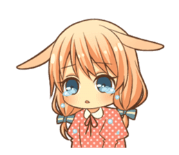 bunny ears girl sticker #11692790