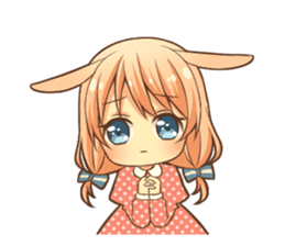bunny ears girl sticker #11692791