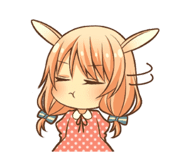 bunny ears girl sticker #11692792