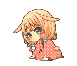 bunny ears girl sticker #11692795