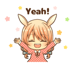 bunny ears girl sticker #11692796