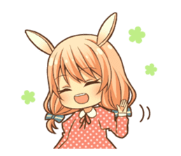 bunny ears girl sticker #11692799