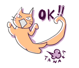 Cute cat Sticker of Tanaka 's house sticker #11692886