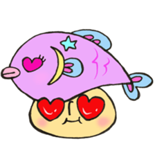 Mr. Pisces mushroom sticker #11693092