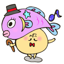 Mr. Pisces mushroom sticker #11693115